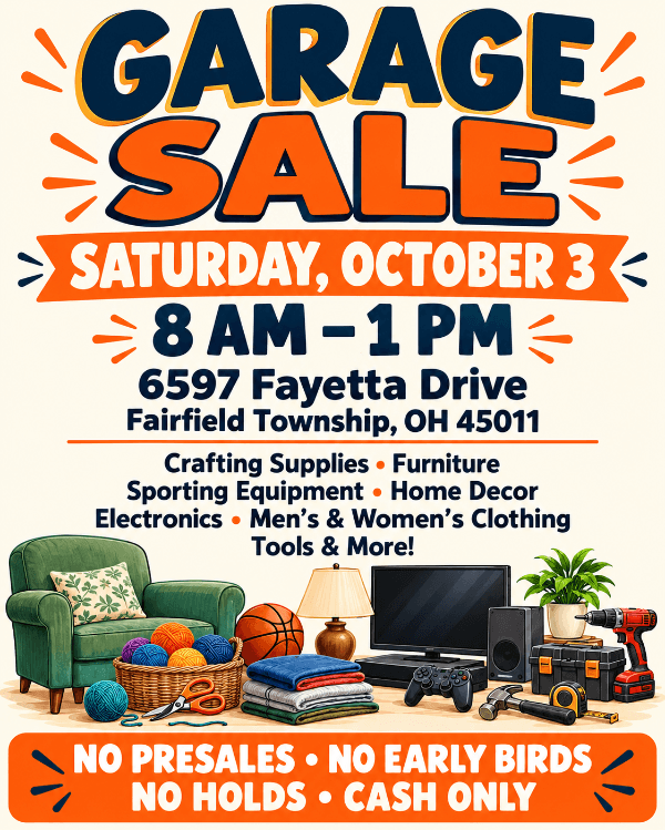 Garage Sale in Fairfield Township — photo 1