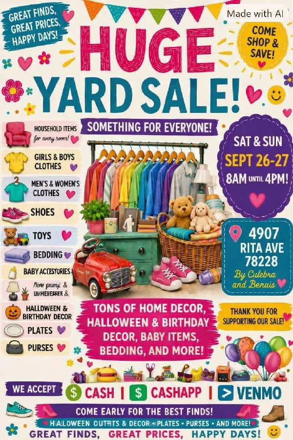 Huge Yard Sale